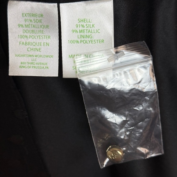 Lilly Pulitzer Womens Maisel Silk Polka Dot Metallic Shift Mini Dress Sz 4 Black - Picture 6 of 6